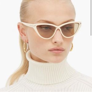 NWT Tom Ford Charlie Cream Cat Eye sunglasses